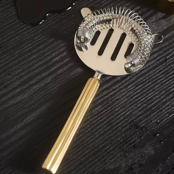 ❤️Gold and Silver Cocktail Strainer - Pauline Collection - Picture 1 of 3